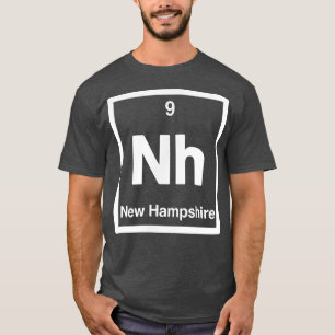 Camiseta New Hampshire NH, Elementos de Mesa Periódicos 9º 