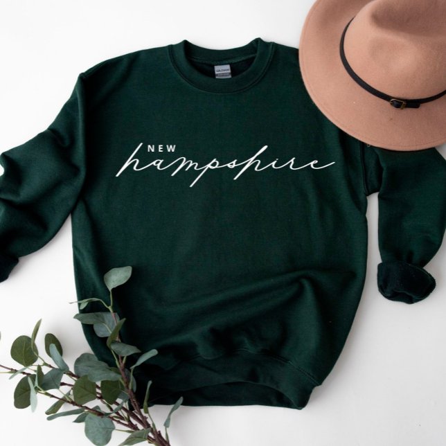 Camiseta New Hampshire Script State Sweatshirt das mulheres (Criador carregado)