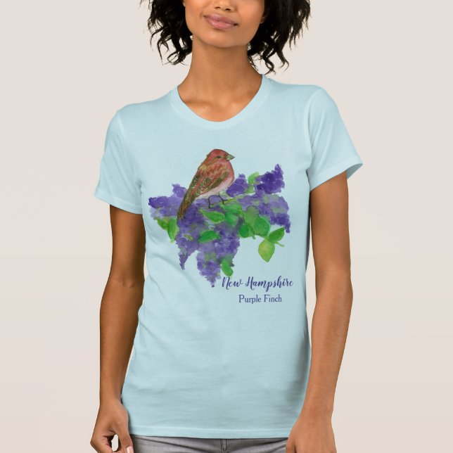 Camiseta New Hampshire State Bird Purple Finch (Frente)