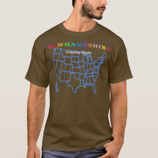 Camiseta New Hampshire USA Granit State With Map