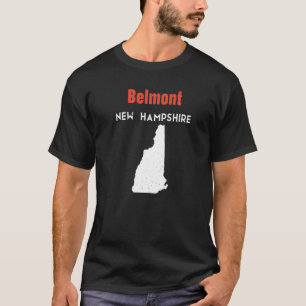 Camiseta New Hampshire Usa State America Viagem Belmont