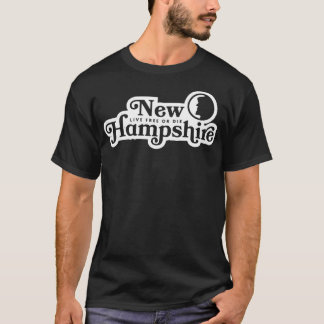 Camiseta New Hampshire Vintage Live Free ou Die Mountain