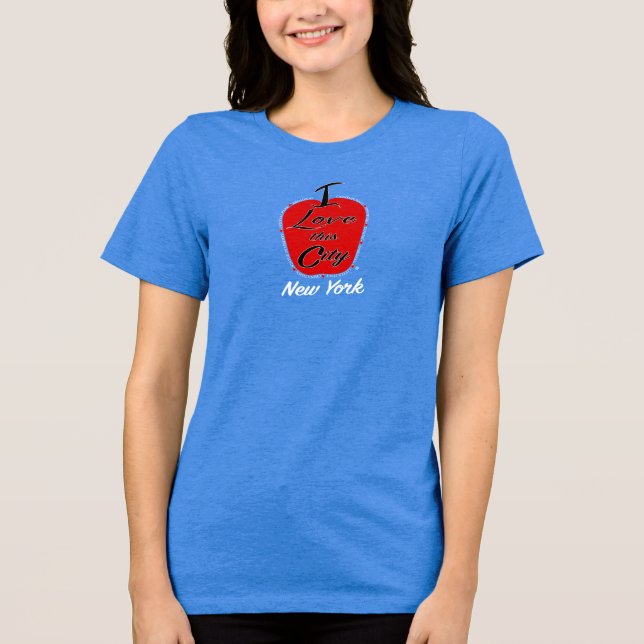 Camiseta New I Love This City in blue (Frente)