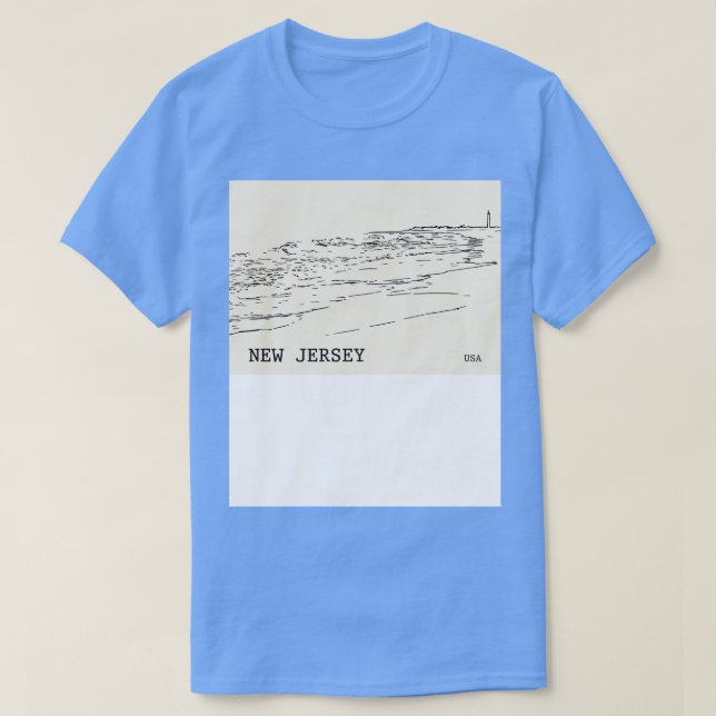 Camiseta New Jersey EUA 1 (Frente do Design)