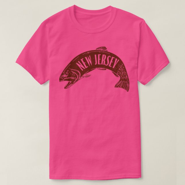 Camiseta New Jersey Fish Wordmark Brown (Frente do Design)