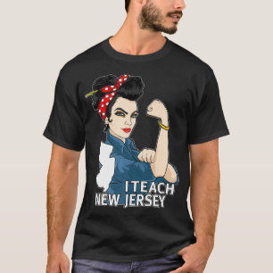 Camiseta New Jersey Red For Ed Black Hair Strong Teacher Gi