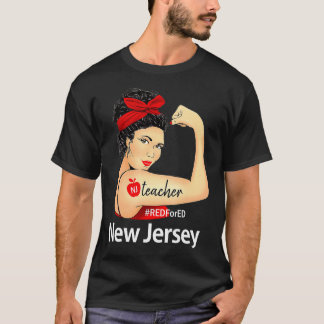 Camiseta New Jersey Red For Ed NJ Red4Ed Rosie the Riveter