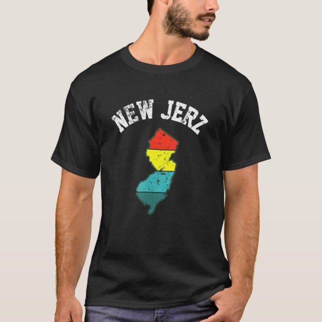 Camiseta New Jerz Nj State New Jersey Love Brick City Newar (Frente)
