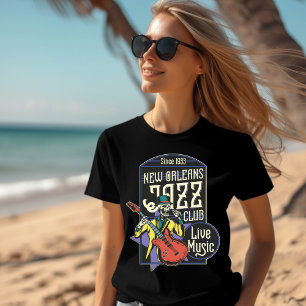 Camiseta New Orleans Jazz Club Live Music Desde 1933