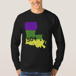 Camiseta New Orleans Mardi Gras Party 504 Louisiana Carniva