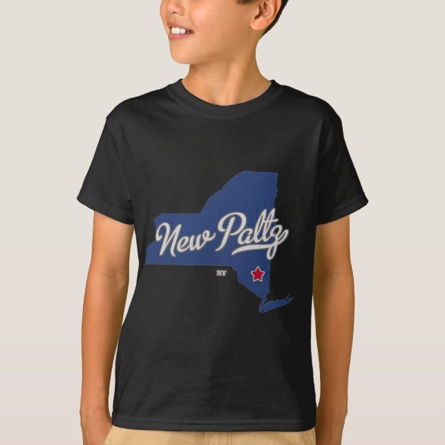 Camiseta New Paltz New York Ny Map  (Frente)