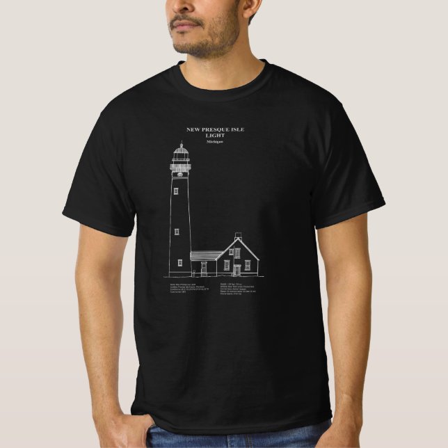 Camiseta New Presque Isle Lighthouse - Michigan - AD (Frente)