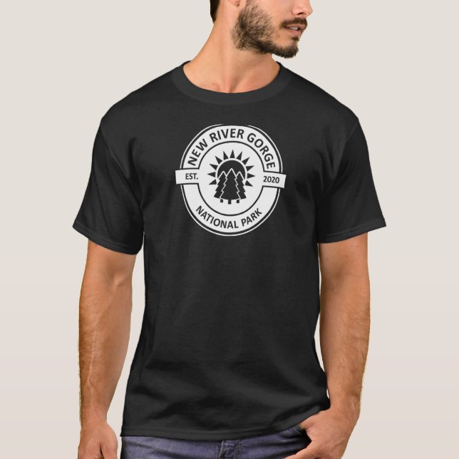 Camiseta New River Gorge National Park Sun Trees (Frente)