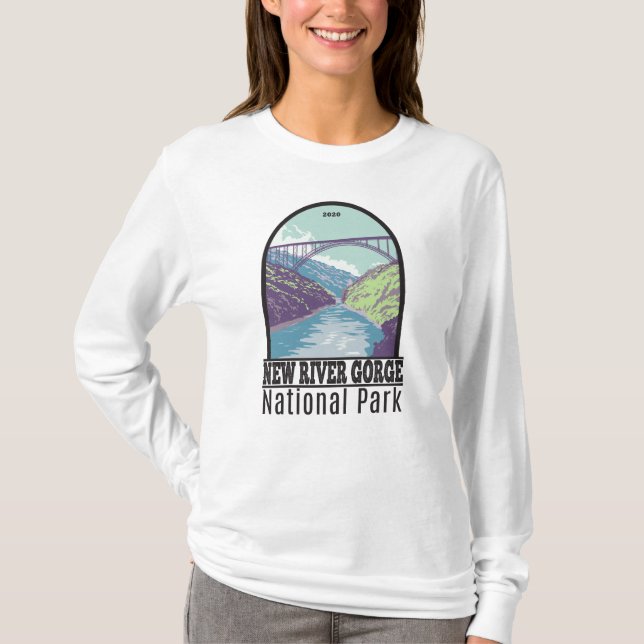 Camiseta New River Gorge National Park West Virginia Bridge (Frente)