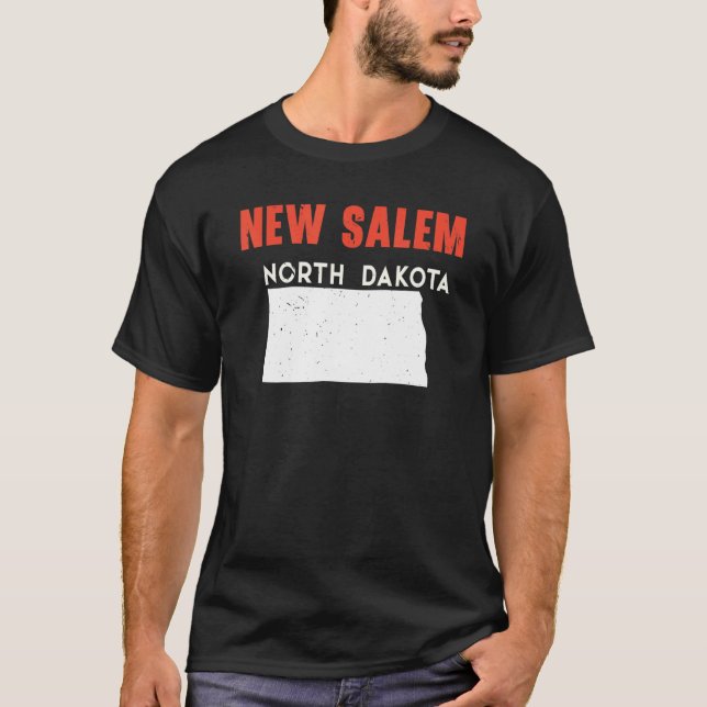 Camiseta New Salem North Dakota USA State America Travel (Frente)