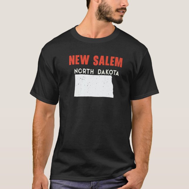 Camiseta New Salem North Dakota USA State America Travel   (Frente)