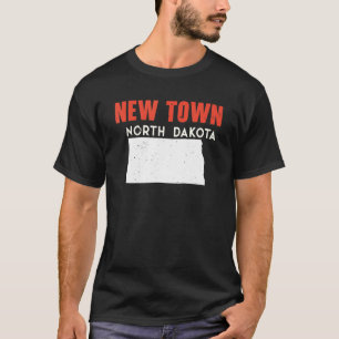 Camiseta New Town Dakota do Norte EUA State America Viagem