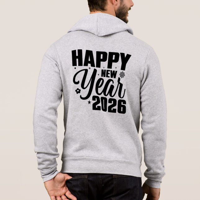 Camiseta New Year 2026 Festive Greeting Design-65159 (Verso)