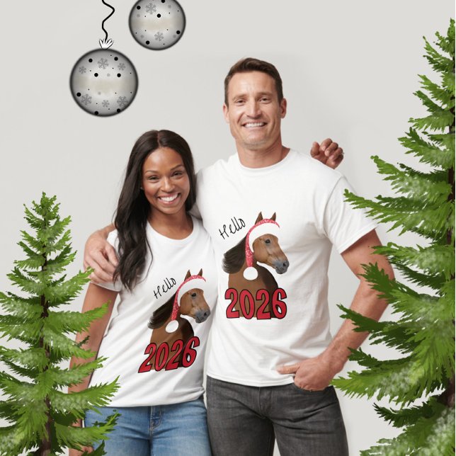 Camiseta New Year horse (Criador carregado)