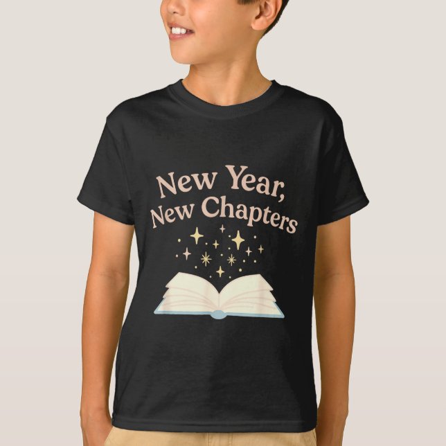 Camiseta New Year New Chapters Cozy Reading For Book Lovers (Frente)