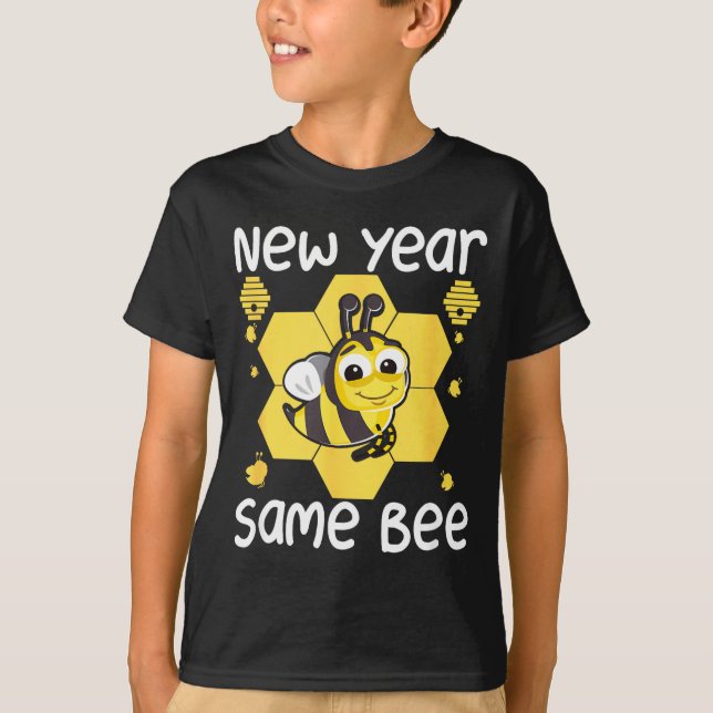 Camiseta New Year Same Bee Meme Funny New Years Eve  (Frente)