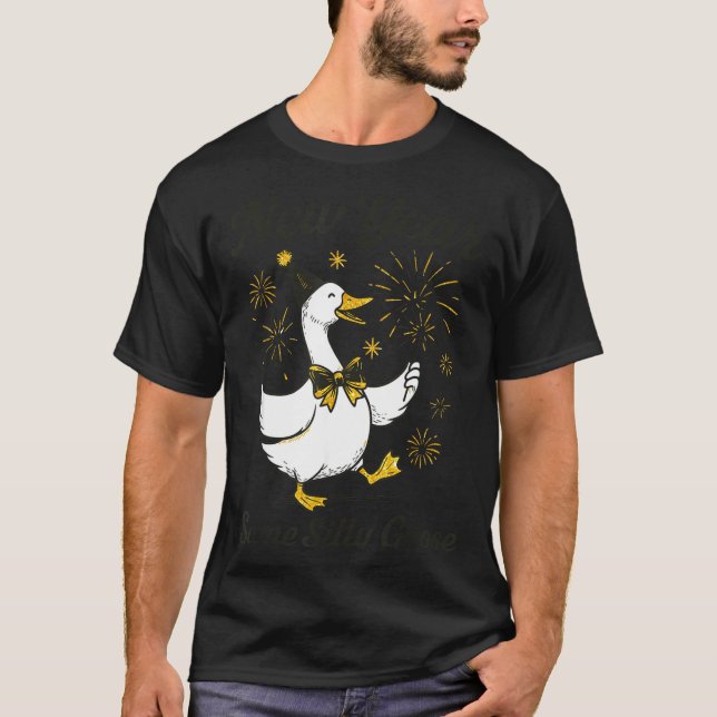 Camiseta New Year Same Silly Goose New Year's Eve Party Fir (Frente)