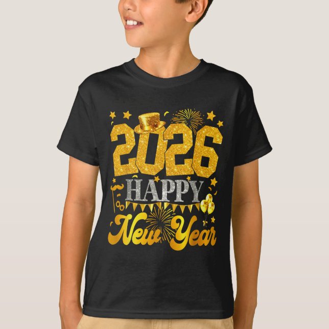 Camiseta New Years Eve Party Supplies 2026 Happy New Year F (Frente)