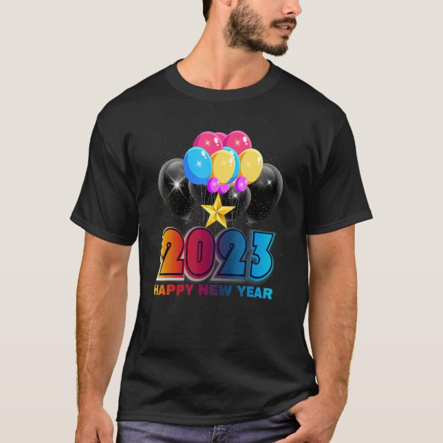 Camiseta New Years Eve Party Supplies Kids NYE 2023 Happy N (Frente)