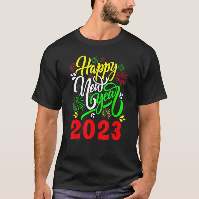 Camiseta New Years Eve Party Supplies Kids NYE 2023 Happy N (Frente)