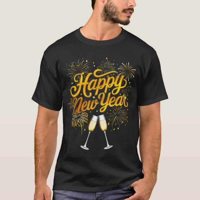 Camiseta New Years Eve Party Supplies Nye 2026 Happy New Ye (Frente)