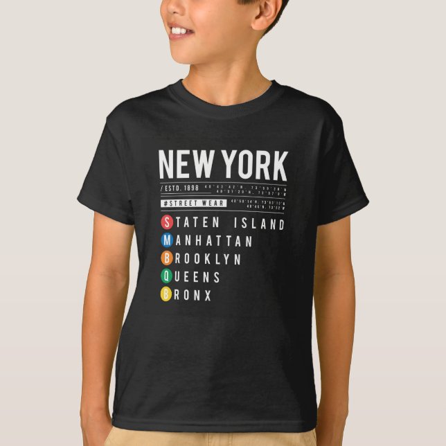 Camiseta New York 5 Boroughs (Frente)