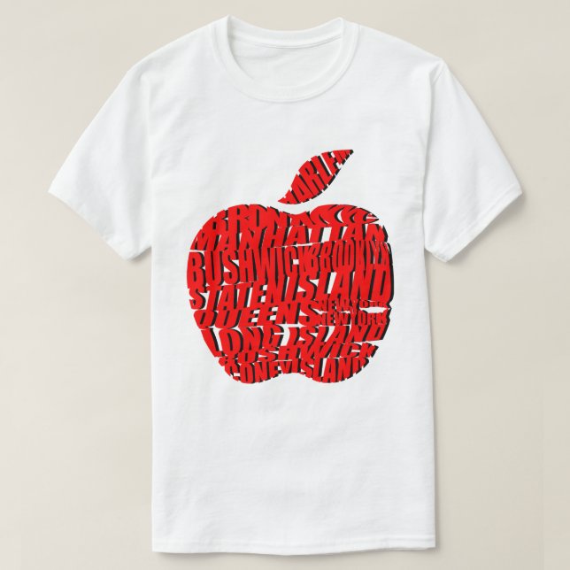 Camiseta New York Apple grande (Frente do Design)