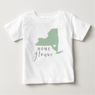 Camiseta New York Home Grown   Mapa de Estado de Cores Edit