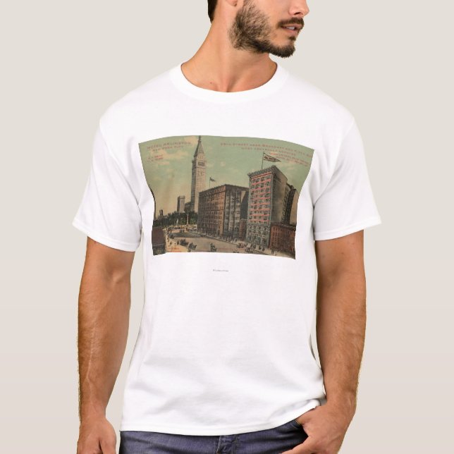 Camiseta New York, NY - hotel Arlington próximo (Frente)