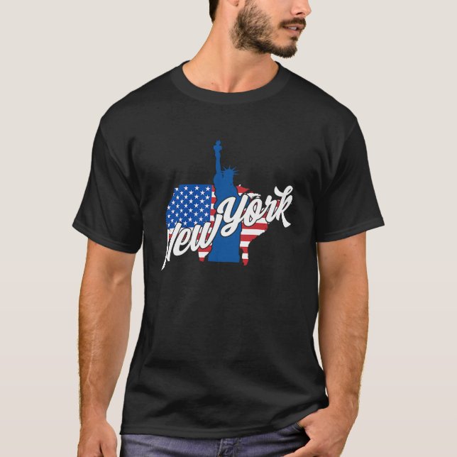 Camiseta New York Statue USA American (Frente)