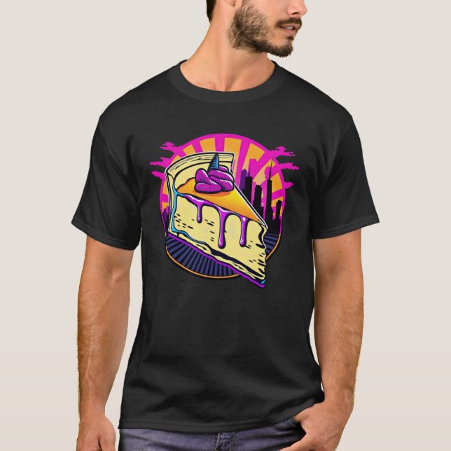 Camiseta New York Style Cheesecake Synthwave 80s Retrowave  (Frente)