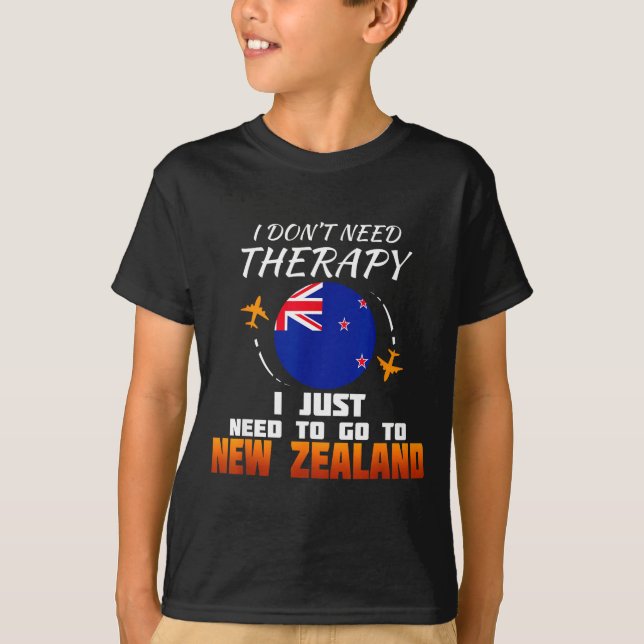 Camiseta New Zealand Flag I Vacation I Funny New Zealand  (Frente)