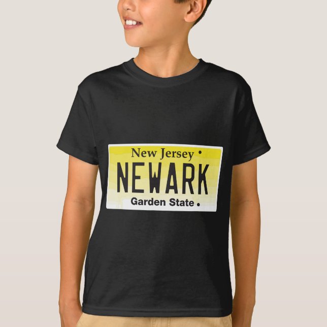 Camiseta Newark NJ Nova Jersey placa tijolo cidade (Frente)