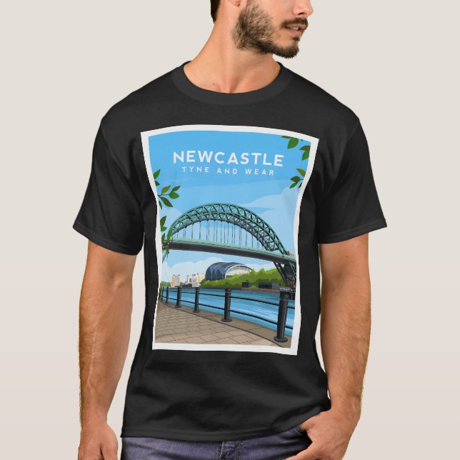 Camiseta Newcastle Tyne Bridge Tyne E Veste Em Inglaterra (Frente)