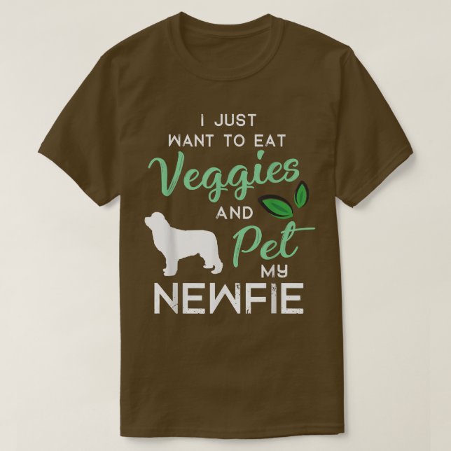 Camiseta Newfie Funny Vegan Dog Proprietário do Lago Xmas B (Frente do Design)