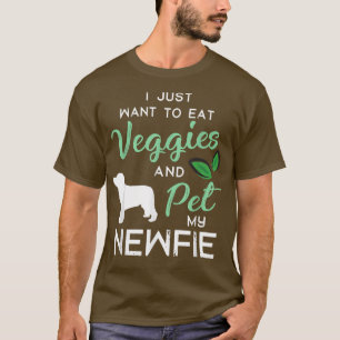 Camiseta Newfie Funny Vegan Dog Proprietário do Lago Xmas B