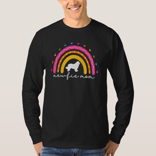 Camiseta Newfie Mom For Women Newfy Newfoundland Dog Mom Ra (Frente)