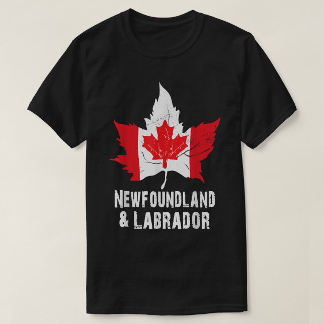 Camiseta Newfoundland Labrador Canada Canada Flag (Frente do Design)