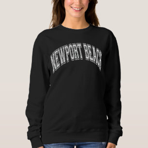 Camiseta Newport Beach California Ca Varsity Estilo Rosa W 