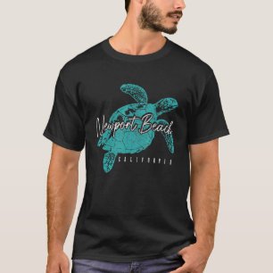 Camiseta Newport Beach Sea Turtle Scuba Divino D