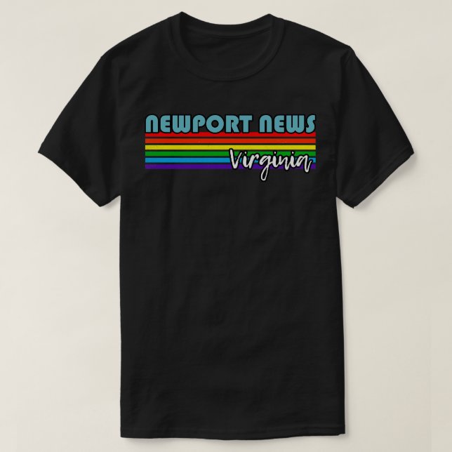 Camiseta Newport News Virginia Pride Newport Notícias LGBT  (Frente do Design)