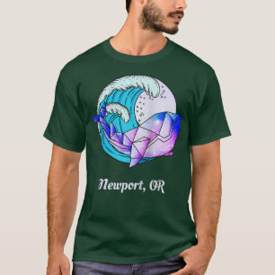 Camiseta Newport OR Japanese Paint Geometric Orca Killer Wh