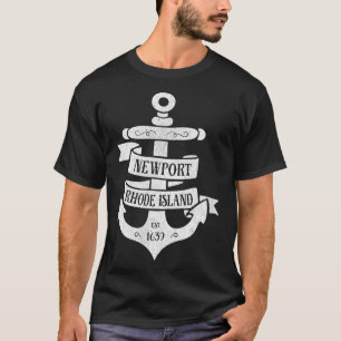 Camiseta Newport Rhode Island RI Vintage Boat Anchor Tee 