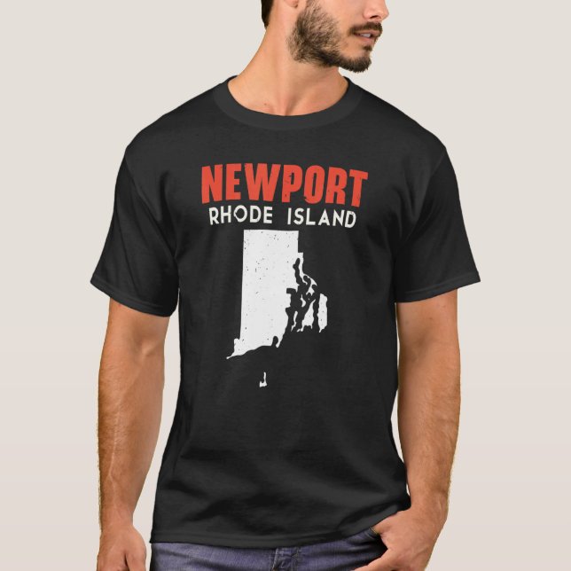 Camiseta Newport Rhode Island USA State America Travel (Frente)