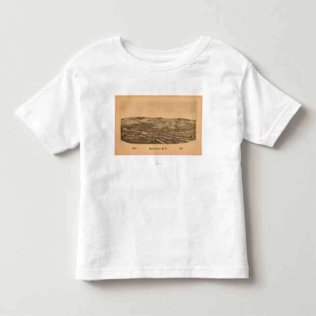 Camiseta Newport, YorkPanoramic novo MapNewport, NY (Frente)